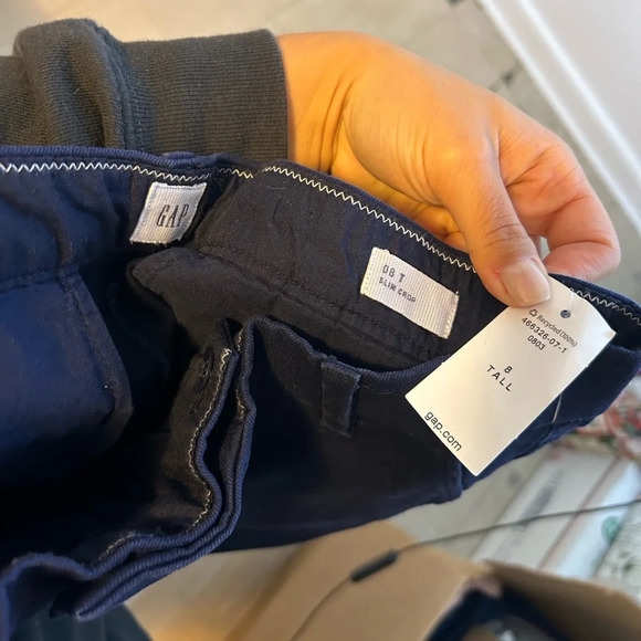 NWT Gap Navy Blue Slim Crop Uniform Pants - Picture 3 of 6